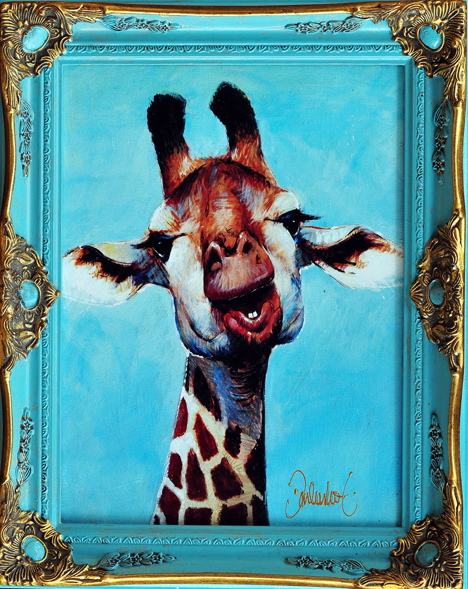 Peter  Donkersloot + Giraffe Blauw 